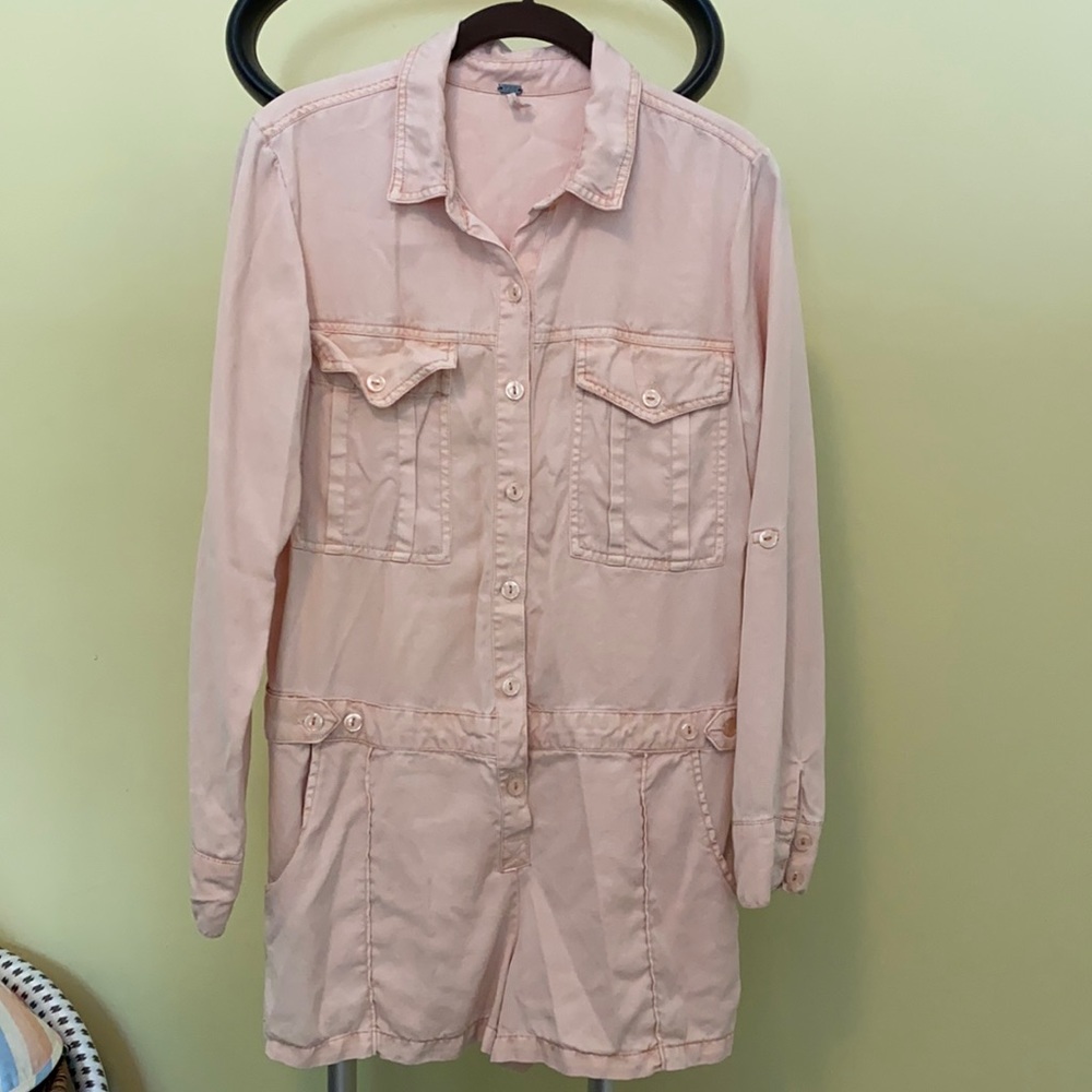 Young fabulous broke pink shorts romper